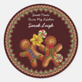 Sticker Rond Sticker-cadeau de nourriture pour les gâteaux sucr (Devant)