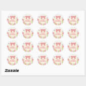 Sticker Rond Sticker/C'est une fille (Feuille)