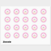 Sticker Rond Sticker/C'est une fille (Feuille)