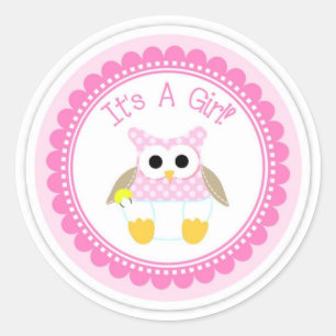 Sticker Rond Sticker/C'est une fille