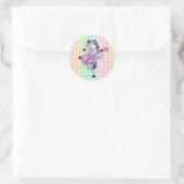 Sticker Rond Sticker/Dancing Zebra et Pois (Sac)