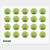 Sticker Rond Sticker/Giraffe (Feuille)
