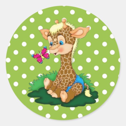 Sticker Rond Sticker/Giraffe (Devant)