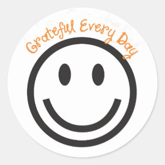 Sticker Rond Sticker-Grateful Sayings Postive