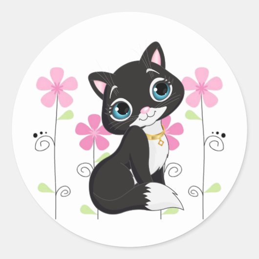Sticker Rond Sticker-Kitty (Devant)