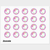Sticker Rond Sticker/Lollipop et points (Feuille)