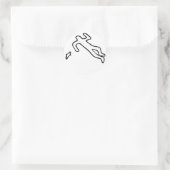 Sticker Rond Sticker-Outline de la scène d'homicide non graphiq (Sac)