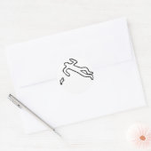 Sticker Rond Sticker-Outline de la scène d'homicide non graphiq (Enveloppe)