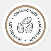Sticker Rond "Sticker pour noix bio et naturelles | Entreprise (Devant)