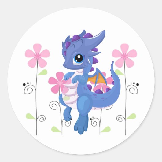 Sticker Rond Sticker-Purple Dragon (Devant)