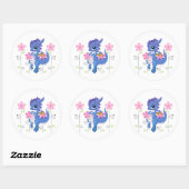 Sticker Rond Sticker-Purple Dragon (Feuille)