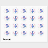 Sticker Rond Sticker-Purple Dragon (Feuille)