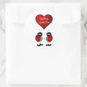 Sticker Rond Sticker/Sceau d'amour de la coccinelle (Sac)