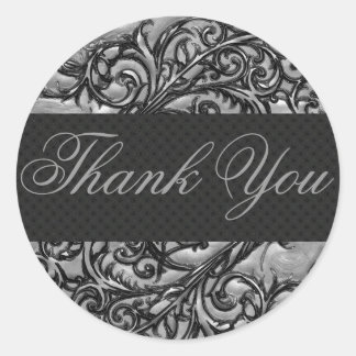 Sticker Rond Sticker/Sceau élégant en Merci
