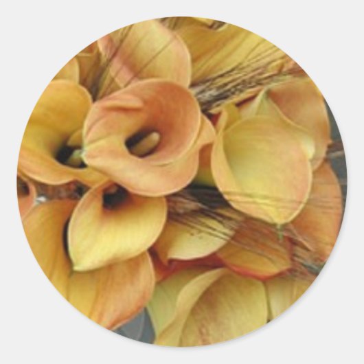 Sticker Rond Sticker/Sceau Golden Calla Lilies (Devant)