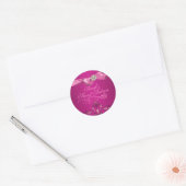 Sticker Rond Sticker/sceau pour enveloppes 16 rose Damask & Bow (Enveloppe)