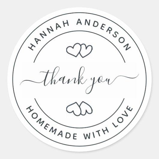 Sticker Rond StickerCréez votre propre maison faite avec amour (Devant)