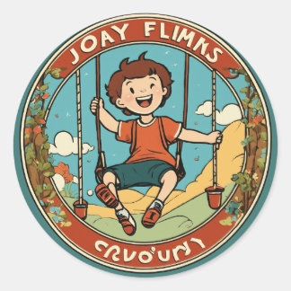Sticker Rond "Stickers amusants et amicaux : Parfait pour les e