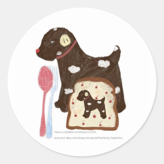 Sticker Rond Stickers-Bénédiction à main (Devant)