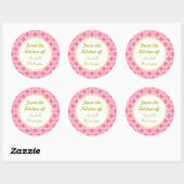 Sticker Rond Stickers-cadeaux Cuisine Rose (Feuille)