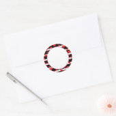Sticker Rond Stickers, Coeurs et Stripes de Saint Valentin (Enveloppe)