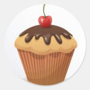 Sticker Rond Stickers/Cupcake