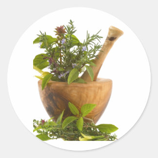 Sticker Rond Stickers—Herbes