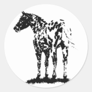 STICKER ROND STICKERS—LEOPARD APPALLOSA