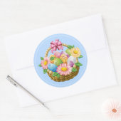 Sticker Rond Stickers-Pâques Panier (Enveloppe)