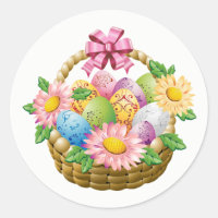 Stickers-Pâques Panier