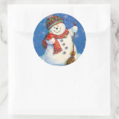 Sticker Rond Stickers/Snowman (Sac)