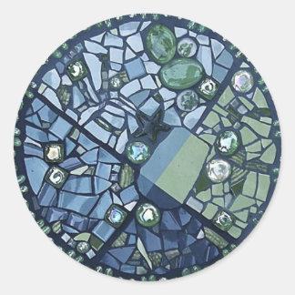 Sticker Rond Stickert en mosaïque