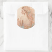 Sticker Rond StickerWhimsy en fleurs" (Sac)