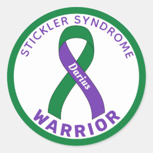 Sticker Rond Stickler Syndrome Guerrier Ruban blanc