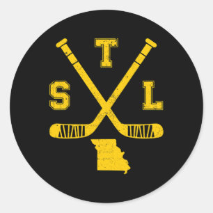 Sticker Rond Sticks de hockey amusant St. Louis État Outile S