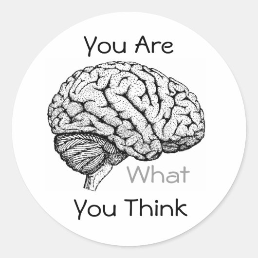 Sticker Rond Sticky Think (Devant)