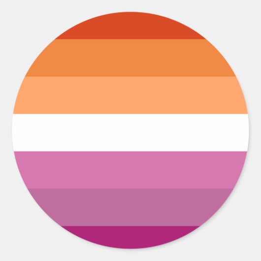 Sticker Rond Sticleur à drapeau de la Fierté lesbienne LGBT (Devant)