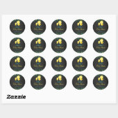 Sticker Rond Sticleur Baby shower en caoutchouc Chalkboard (Feuille)