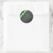 Sticker Rond Sticleur Bat mitzvah rond Lime et noir 1,5 po (Sac)
