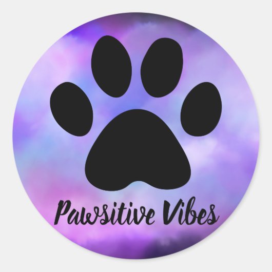 Sticker Rond Sticleur d'aquarelle des vibrations de tendance (Devant)