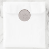 Sticker Rond Sticleur de cire d'argile initiale Monogramme (Sac)