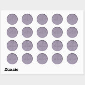 Sticker Rond Sticleur de cire de lavande initiale Monogramme (Feuille)
