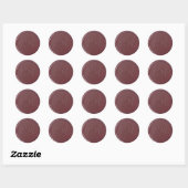 Sticker Rond Sticleur de cire de mûre initiale Monogramme (Feuille)