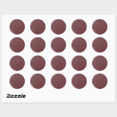 Sticker Rond Sticleur de cire de mûre initiale Monogramme (Feuille)
