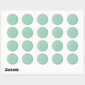 Sticker Rond Sticleur de cire vert Monogramme initial (Feuille)