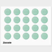 Sticker Rond Sticleur de cire vert Monogramme initial (Feuille)