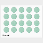 Sticker Rond Sticleur de cire vert Monogramme initial (Feuille)