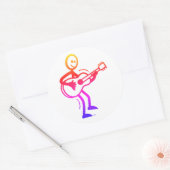 Sticker Rond Sticleur de danse SAM Round 3"x3" Pack 6 (Enveloppe)