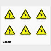 Sticker Rond Sticleur de signalisation d'avertissement des gaz (Feuille)