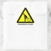 Sticker Rond Sticleur de signalisation d'avertissement des gaz (Sac)